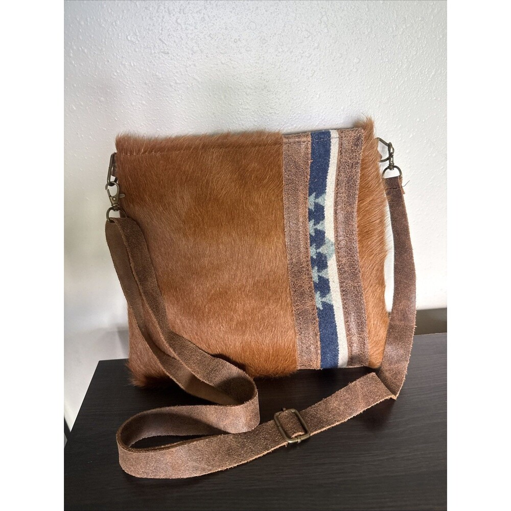 Unique Handmade Crossbody Fur purse Bag Boho Hippie Western Style Adjustable